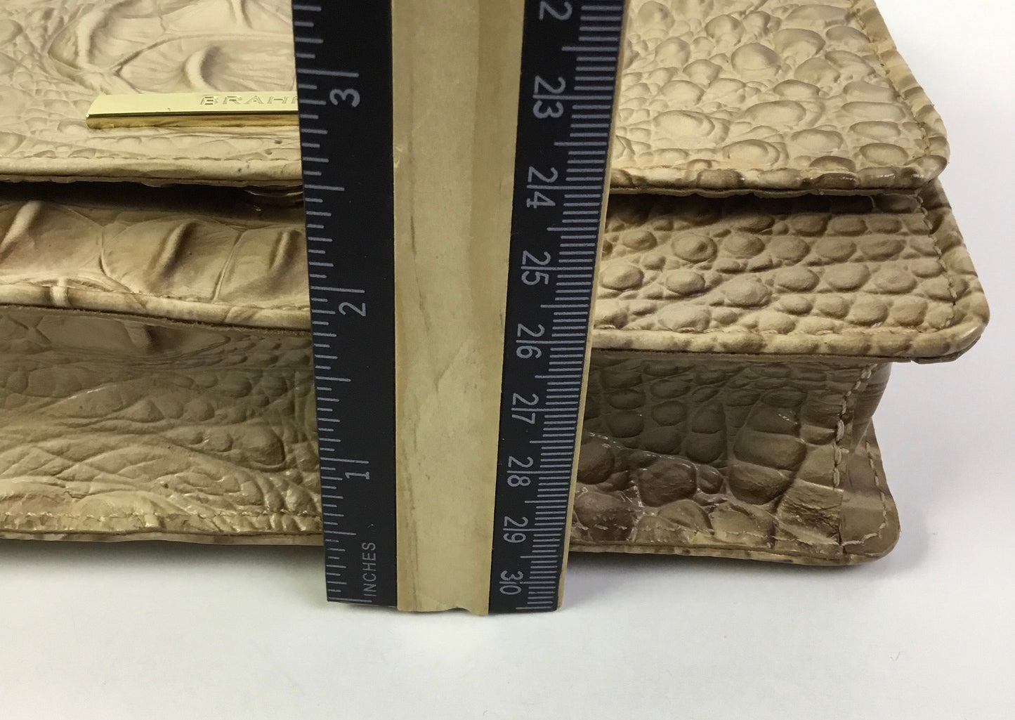 Crossbody Designer By Brahmin In Tan, Size:Small