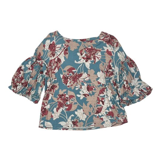 Top 3/4 Sleeve By Worthington In Blue, Size:M