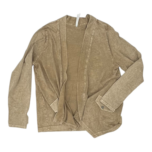 Cardigan By Leo And Nicole In Tan, Size:Xl