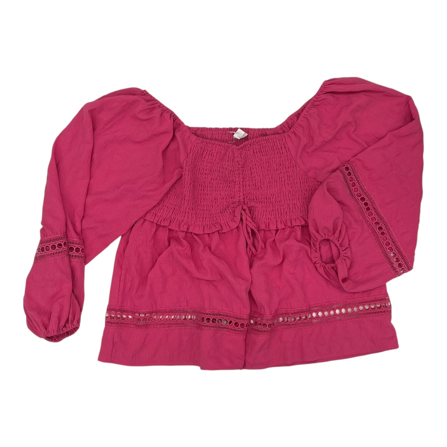 Blouse Ls By Clothes Mentor In Pink, Size:2X