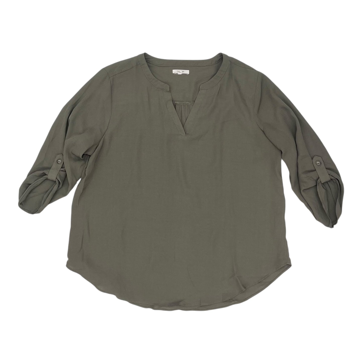 Blouse Ls By Maurices In Green, Size:Xl