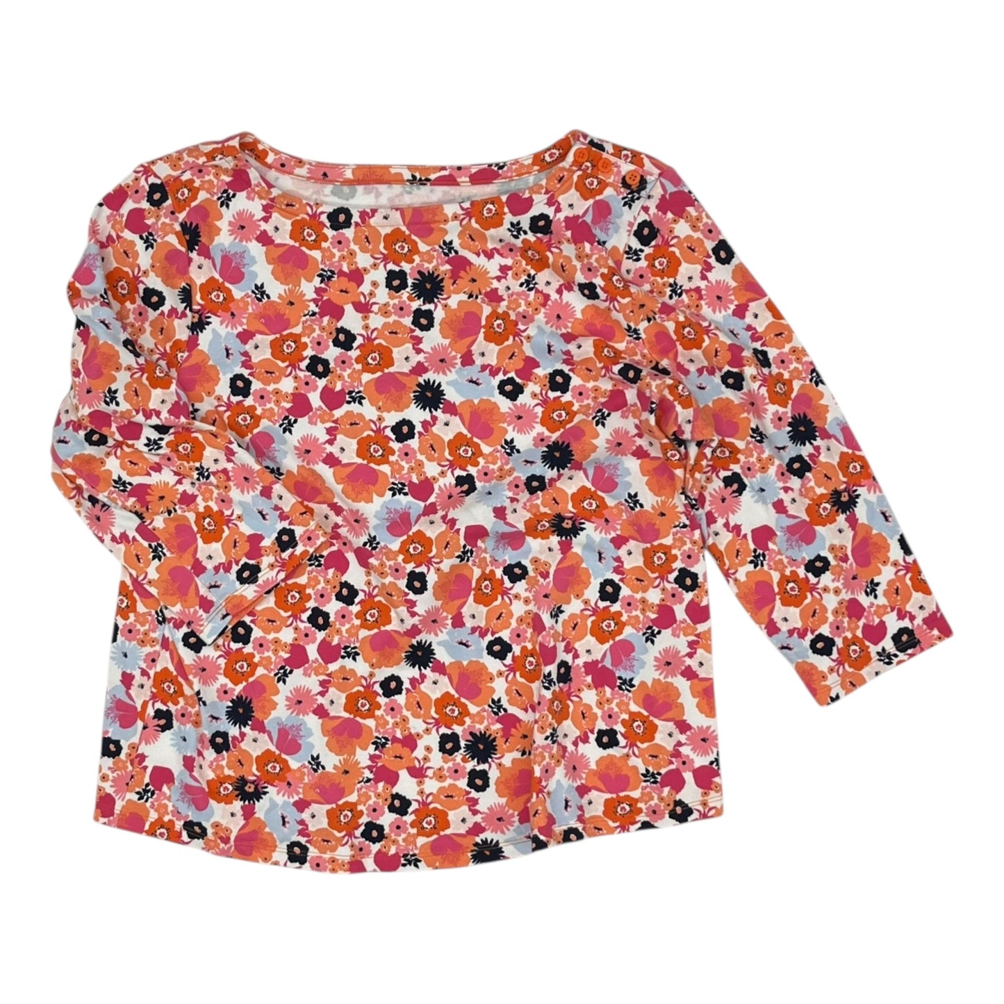 Top 3/4 Sleeve By Charter Club In Floral Print, Size:Xl