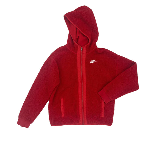 Jacket Faux Fur & Sherpa By Nike In Red, Size:Xl