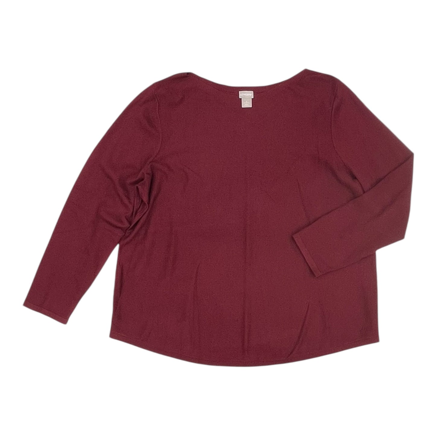 Sweater By Chicos In Maroon, Size:Xxl