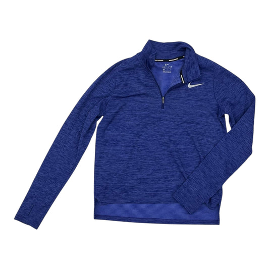 Athletic Top Ls Collar By Nike In Blue, Size:S