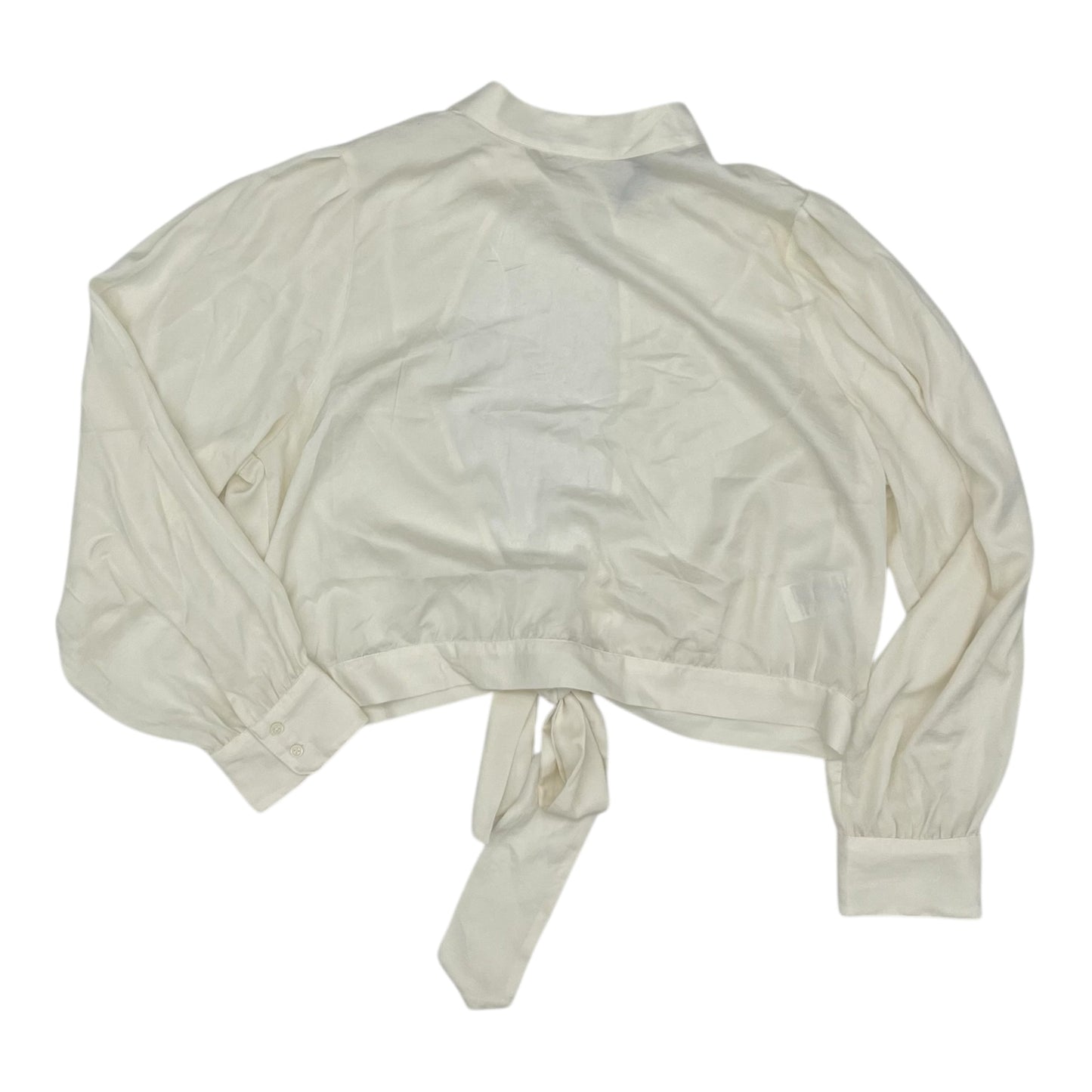 Blouse Ls By Banana Republic In Cream, Size:Xl