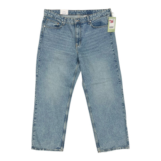 Jeans Wide Leg By H&M In Blue Denim, Size:18