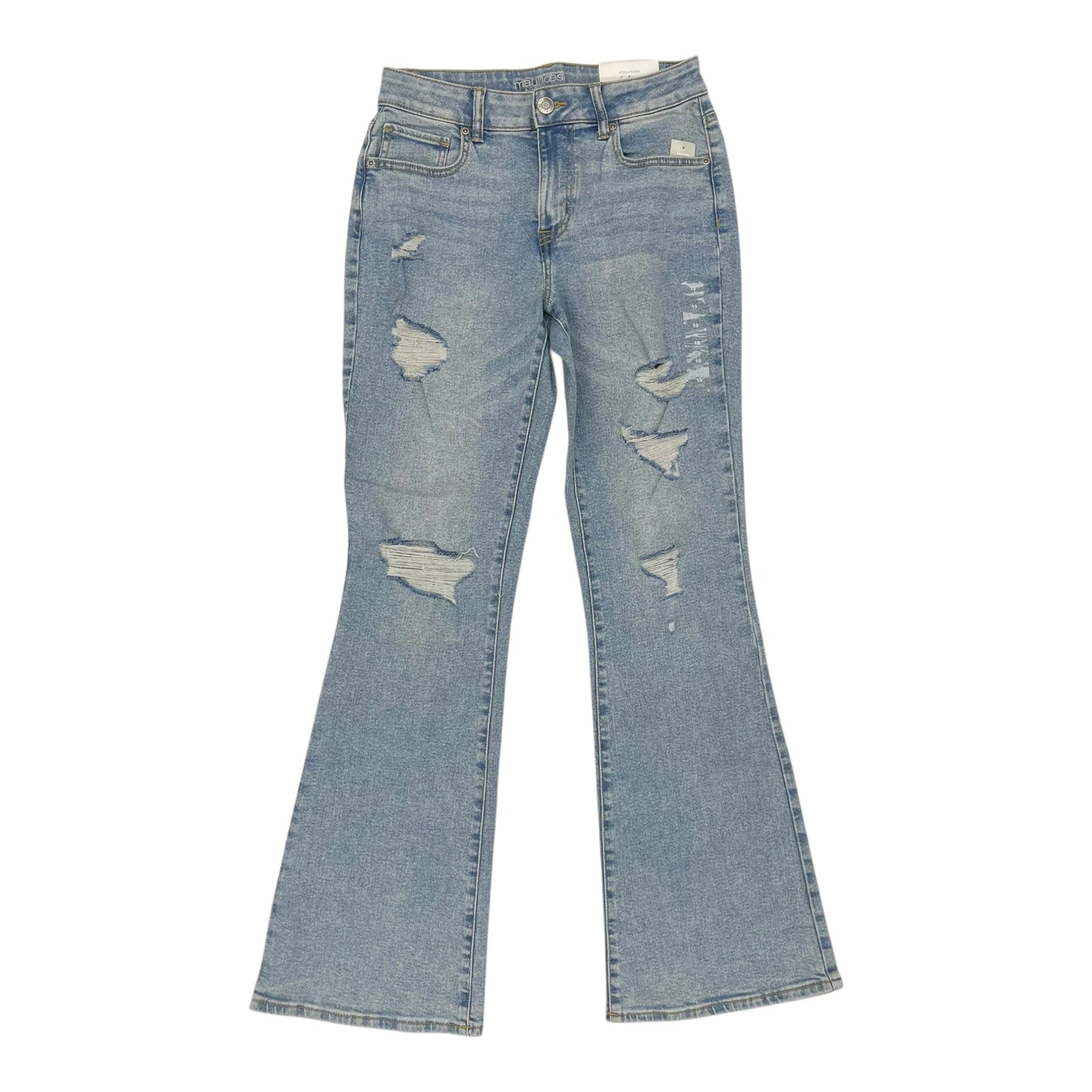 Jeans Flared By Maurices In Blue Denim, Size:10L