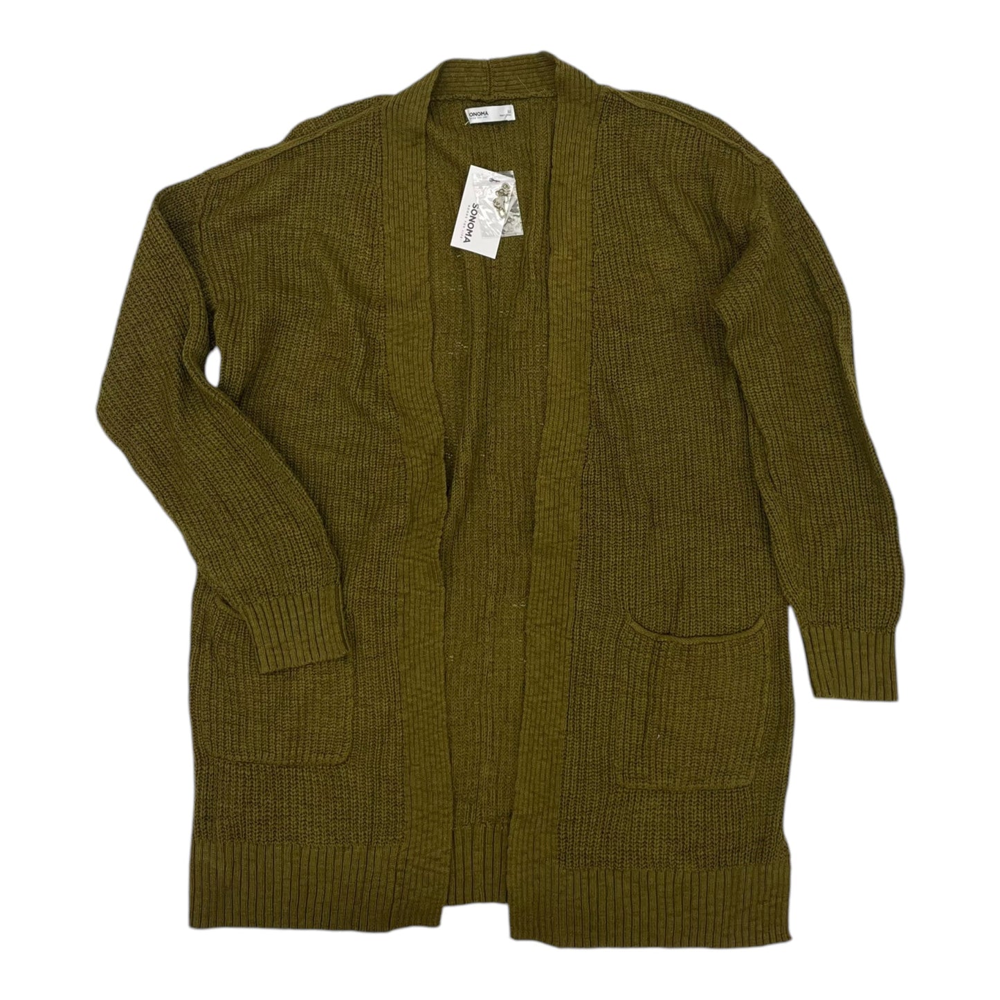 Sweater Cardigan By Sonoma In Green, Size:S
