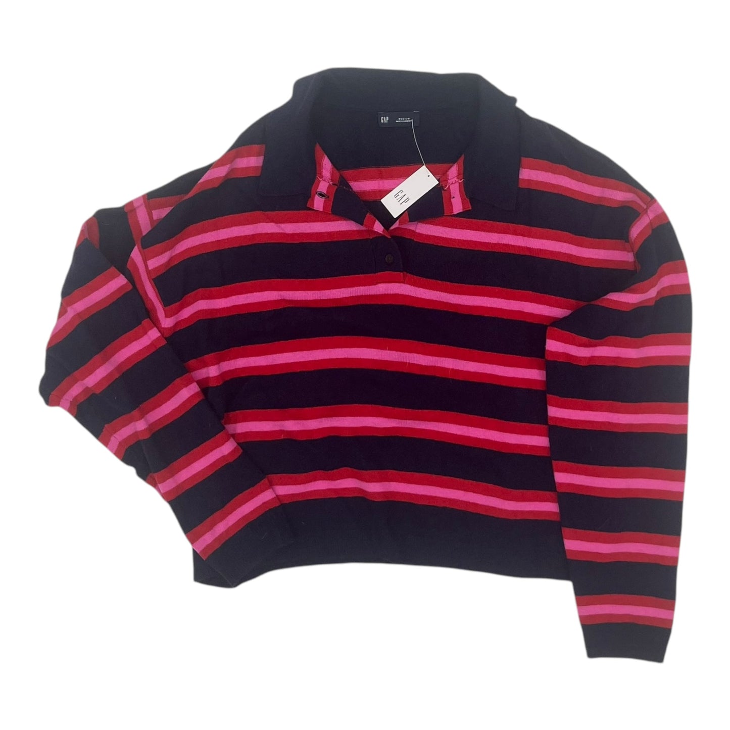 Sweater By Gap In Blue & Red, Size:M