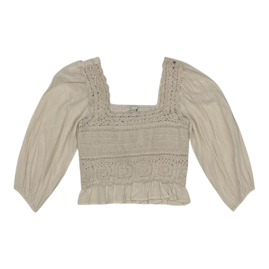Blouse Ls By American Eagle In Cream, Size:S