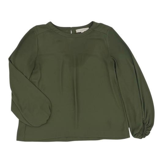 Blouse Ls By Loft In Green, Size:S