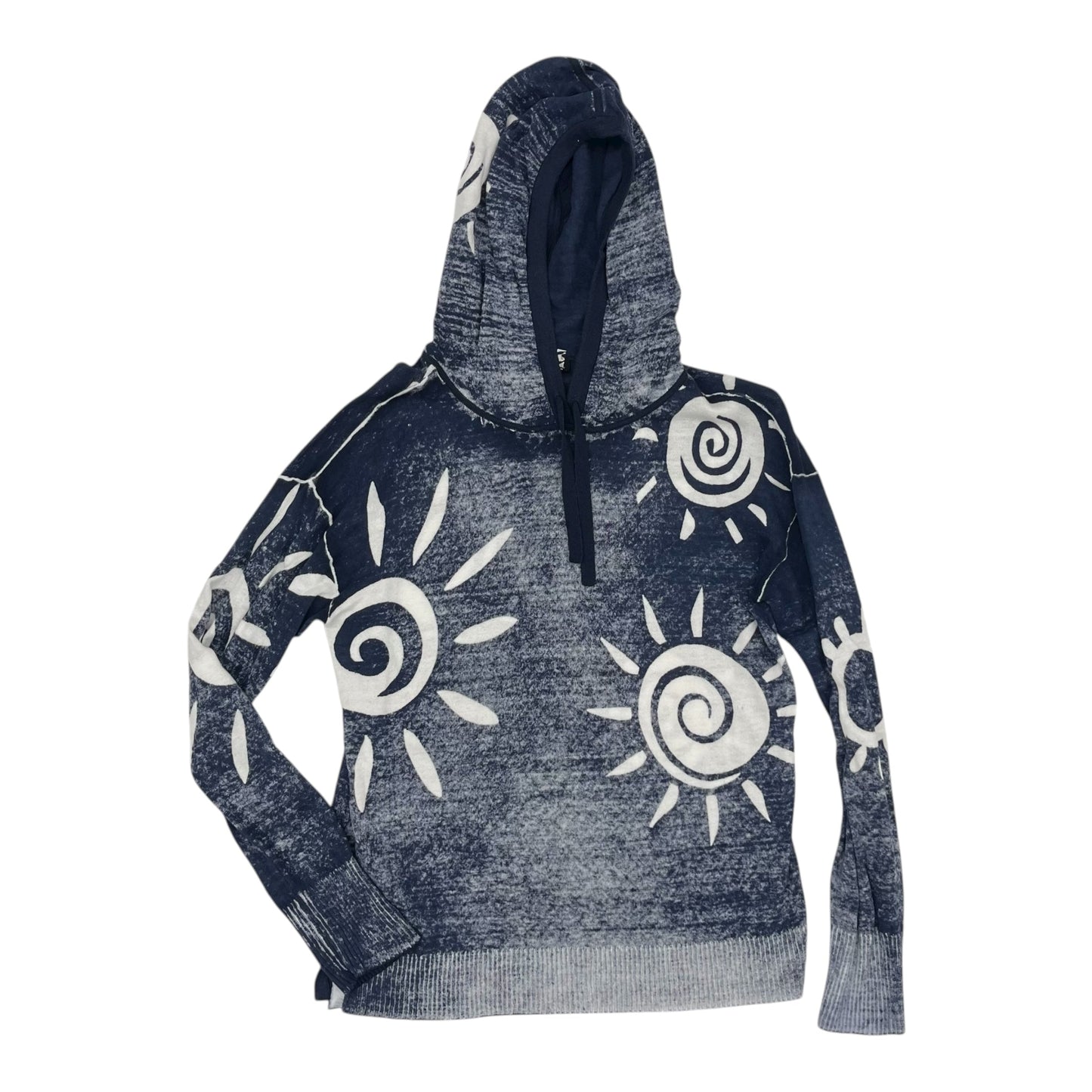 Top Ls By Charlie B In Blue & Cream, Size:M