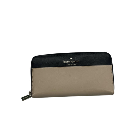 Wallet Designer By Kate Spade In Black & Tan, Size:Large