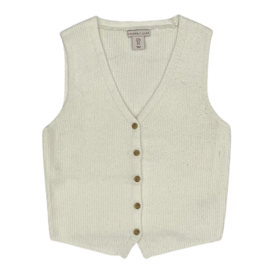 Vest Sweater By Sincerely Jules In Cream, Size:M