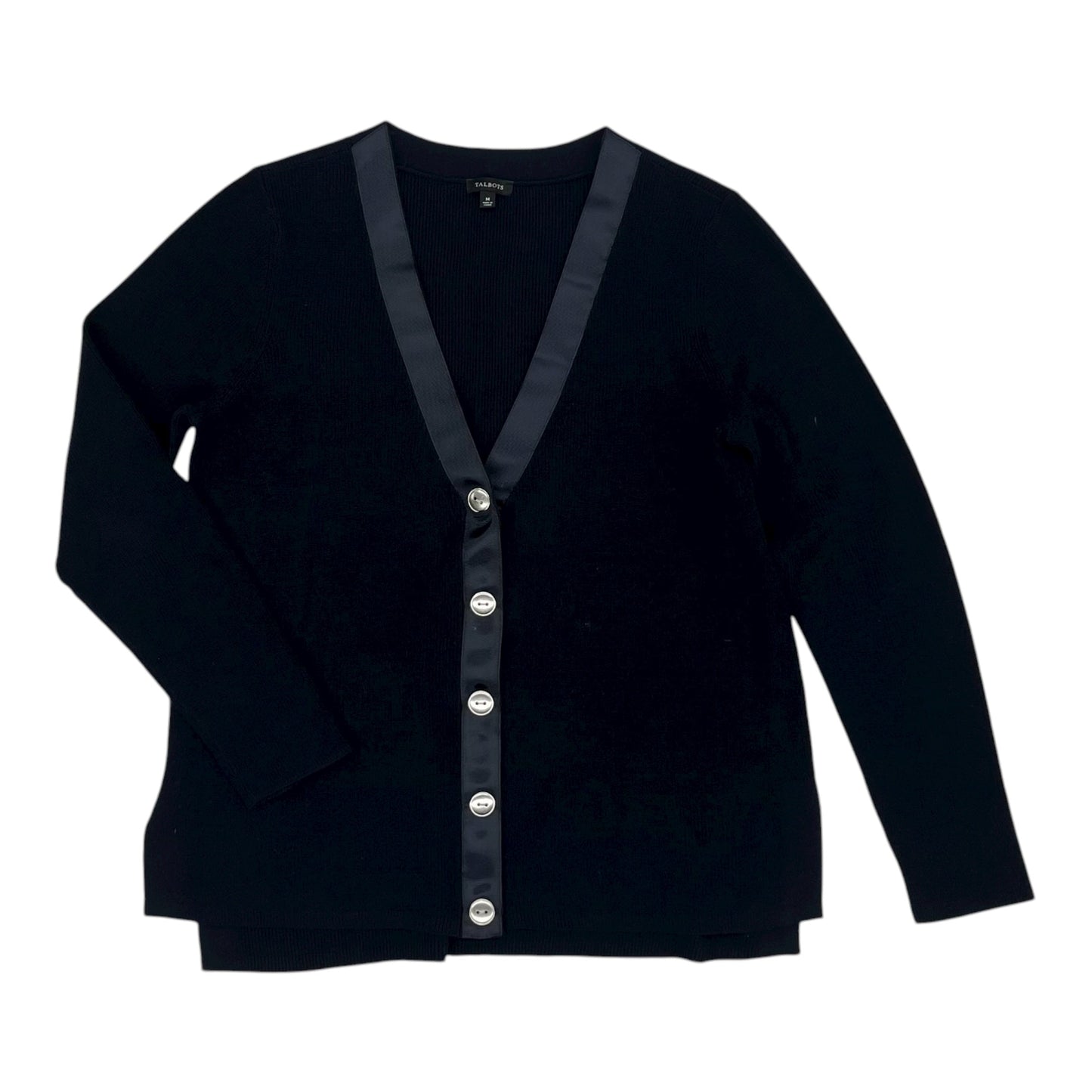 Sweater Cardigan By Talbots In Blue, Size:M