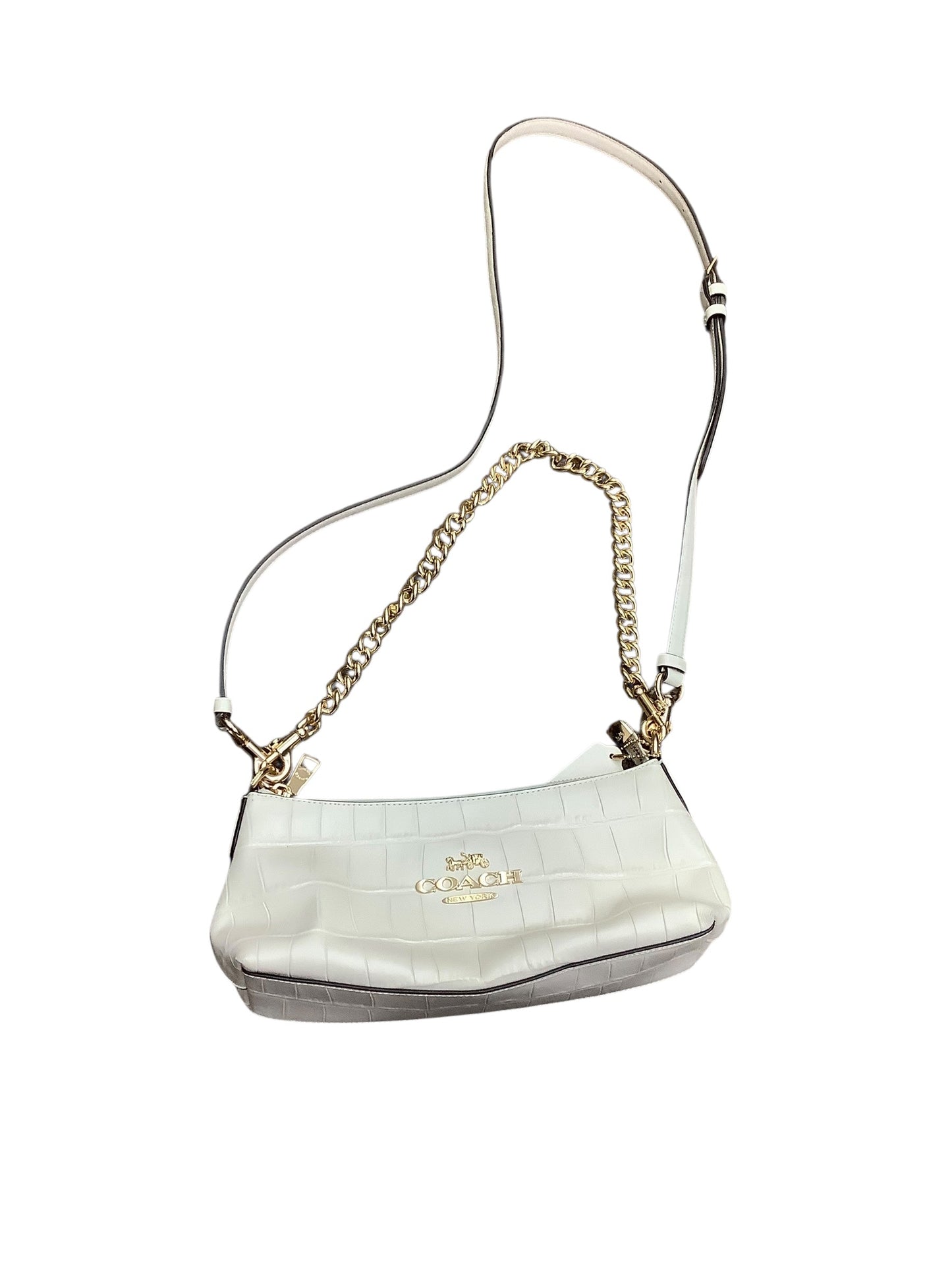 Crossbody Designer By Coach In White, Size:Small