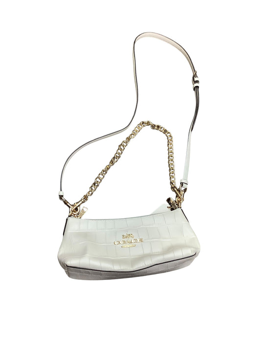Crossbody Designer By Coach In White, Size:Small