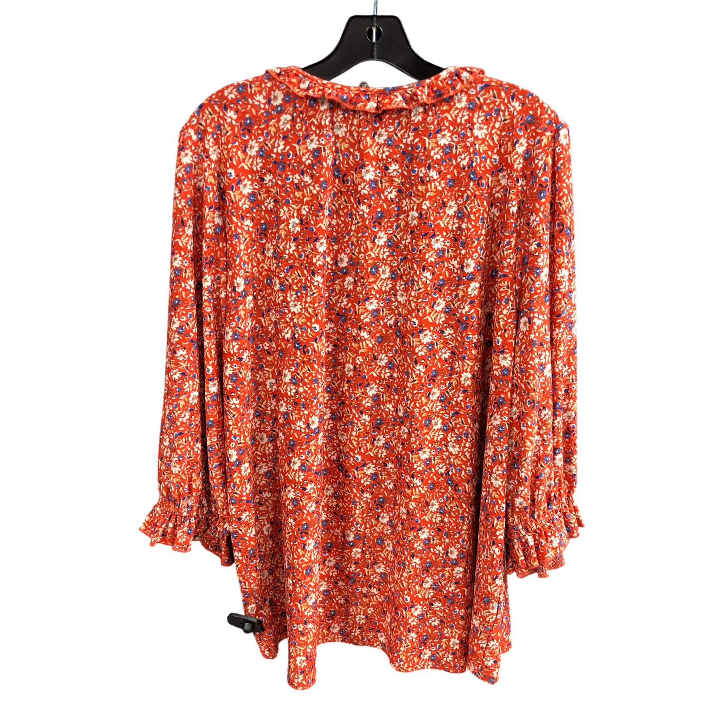 Top 3/4 Sleeve By Melloday In Orange, Size: 2x