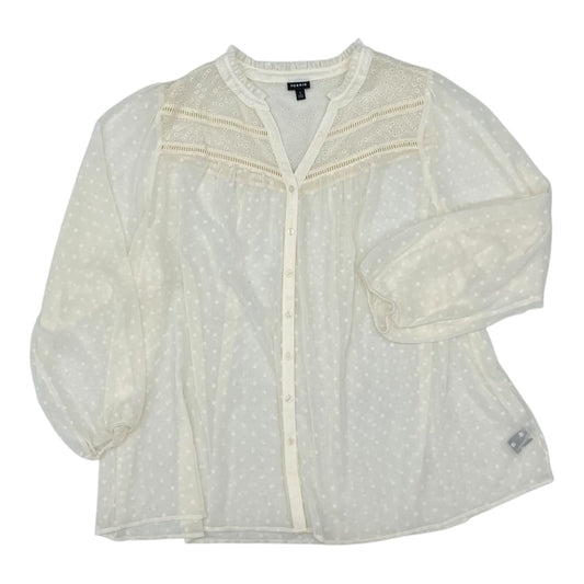 Blouse Ls By Torrid In Cream, Size:5
