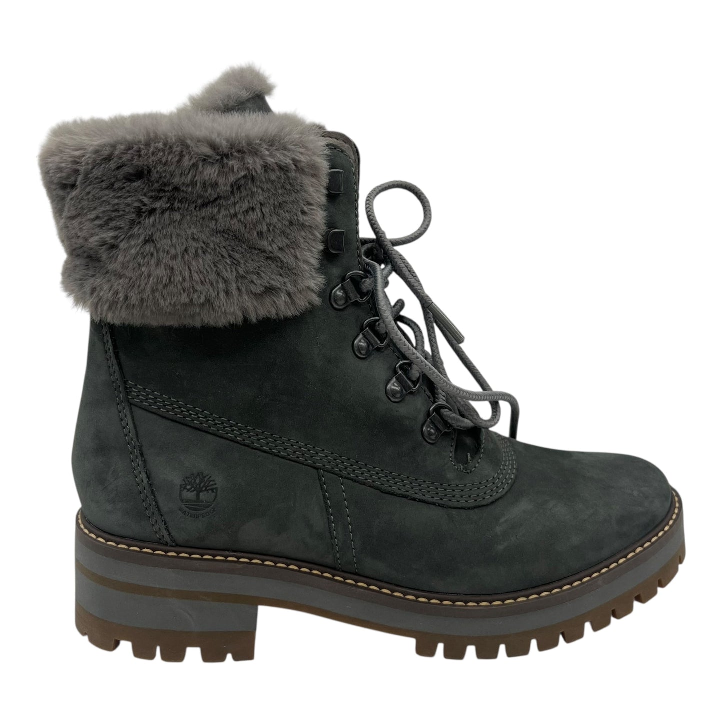 Boots Ankle Flats By Timberland In Grey, Size:8.5