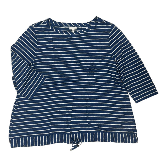 Top 3/4 Sleeve By J. Jill In Blue, Size:3X