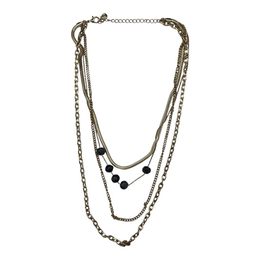 Necklace Layered By Cato In Black & Gold