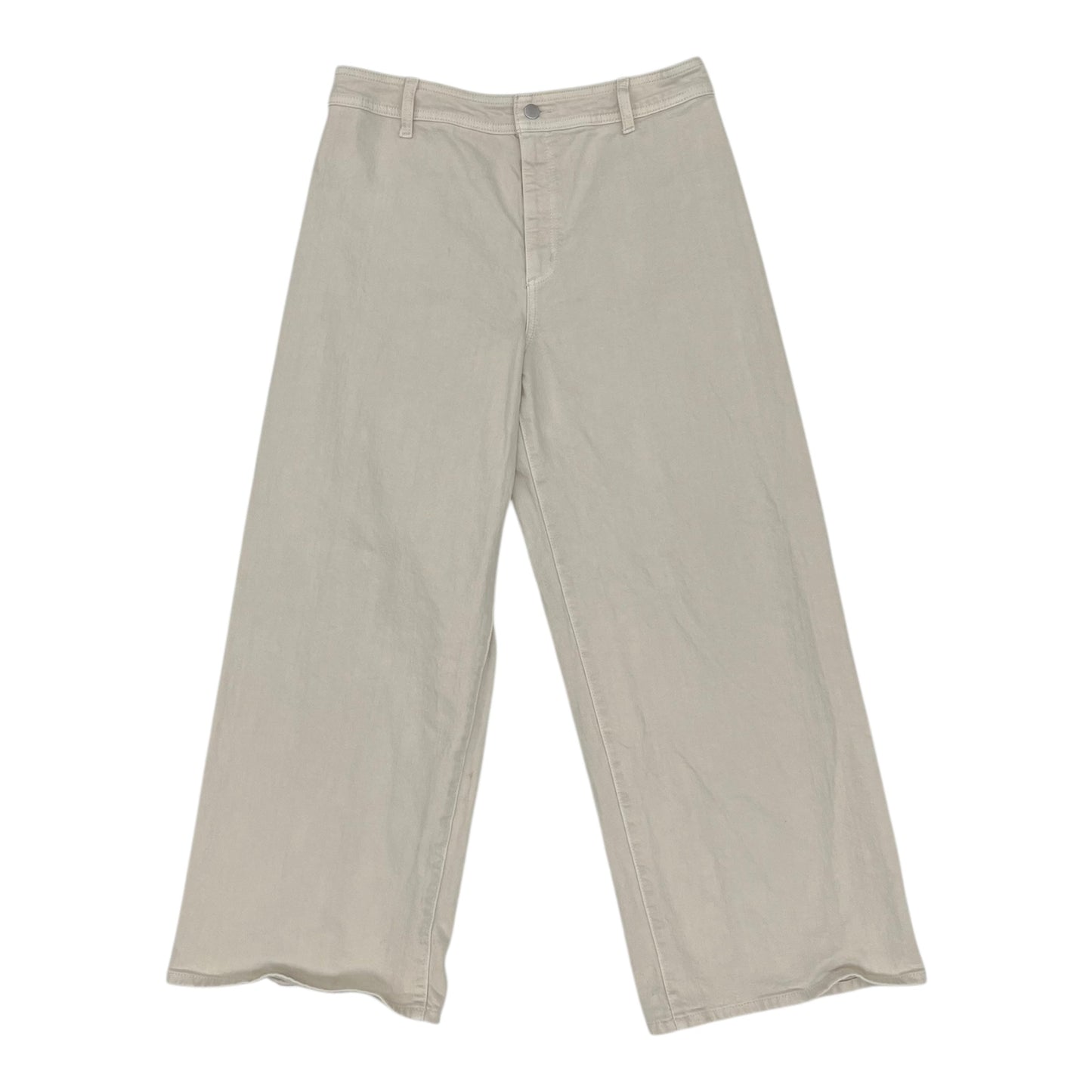 Jeans Wide Leg By Universal Thread In Cream Denim, Size:12