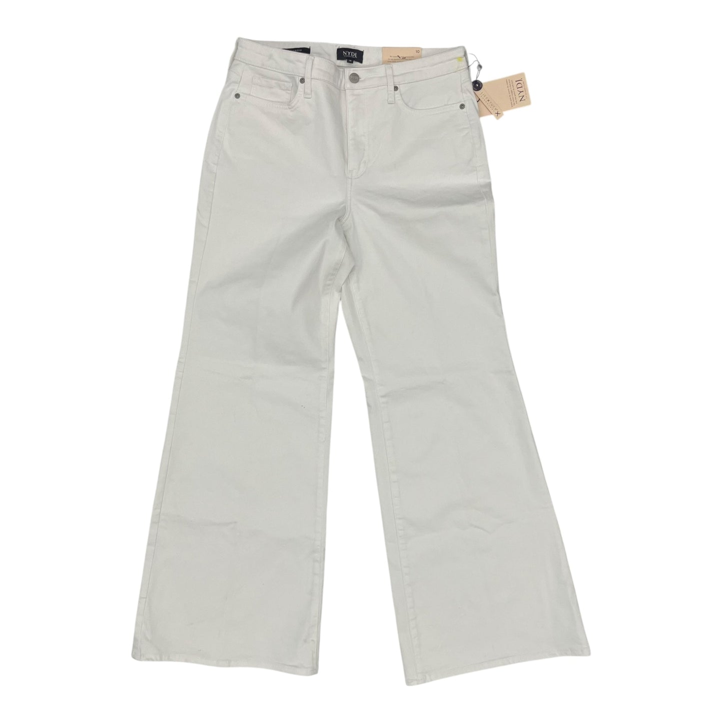 Jeans Wide Leg By Not Your Daughters Jeans In White Denim, Size:10