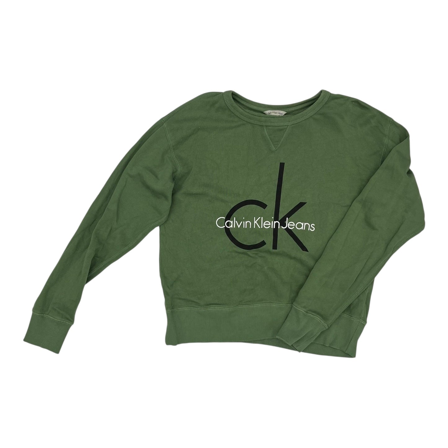 Sweatshirt Crewneck By Calvin Klein In Green, Size:L