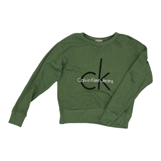 Sweatshirt Crewneck By Calvin Klein In Green, Size:L