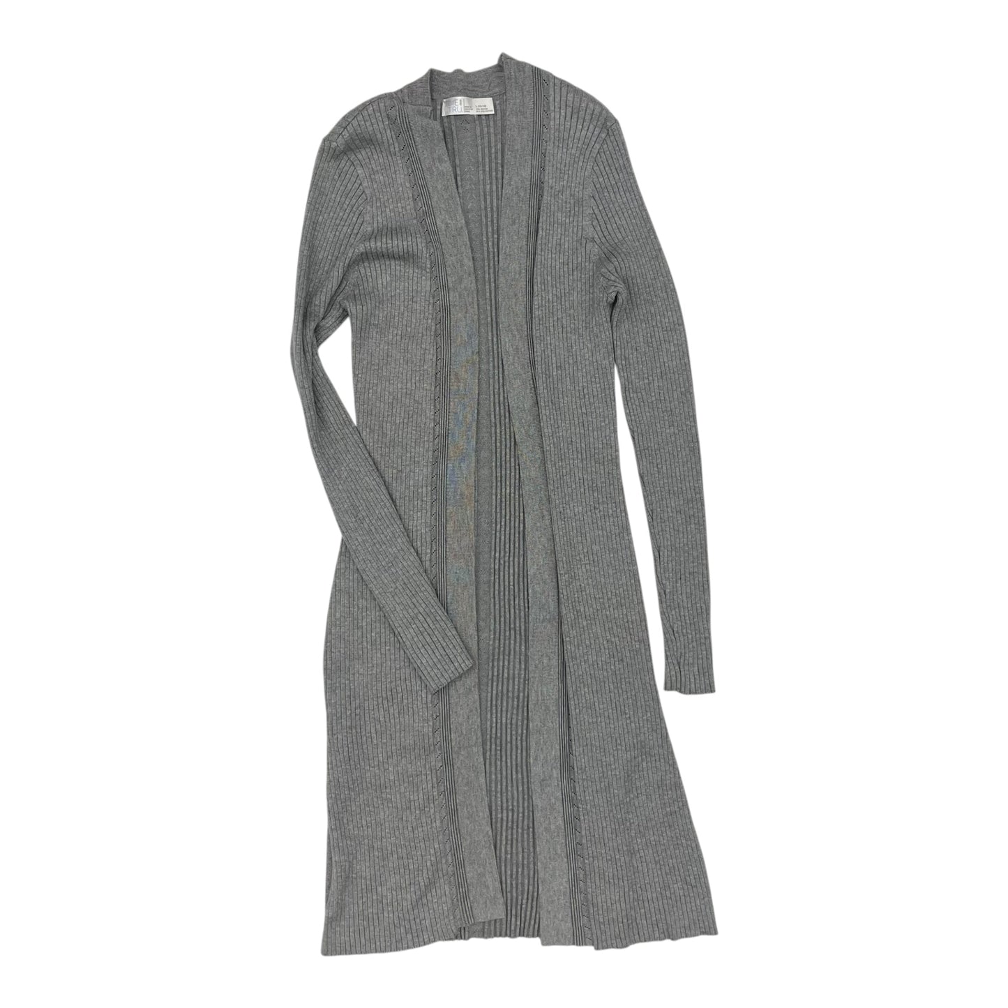 Sweater Cardigan By Time And Tru In Grey, Size:M