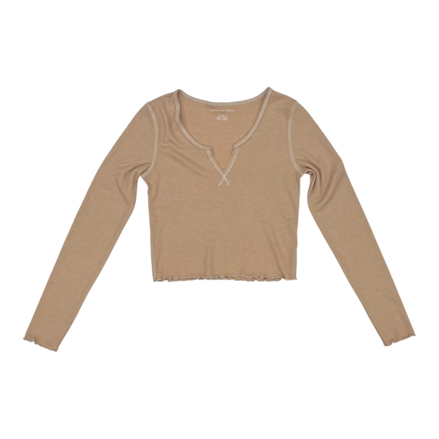 Top Ls By American Eagle In Tan, Size:S