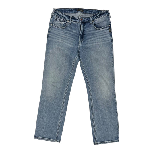 Jeans Straight By Silver In Blue Denim, Size:14
