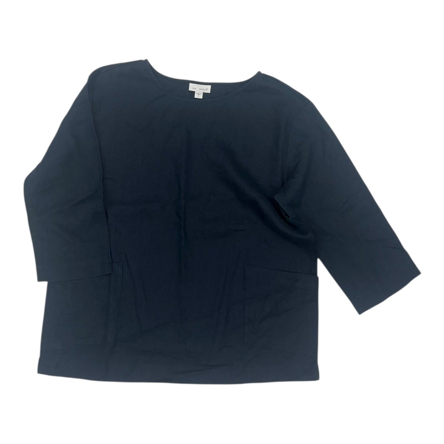Blouse Ls By J. Jill In Navy, Size:S