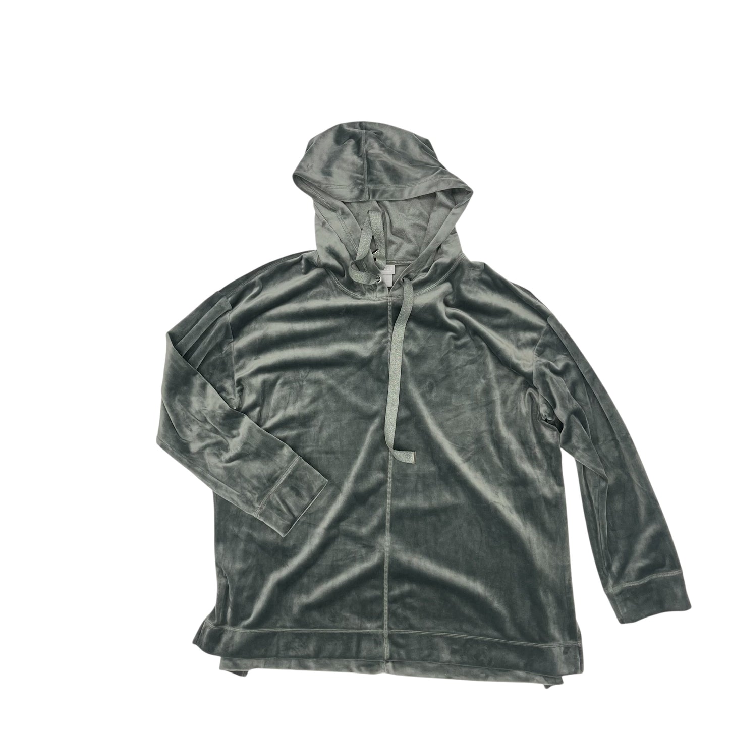 Sweatshirt Hoodie By Chicos In Green, Size:Xl