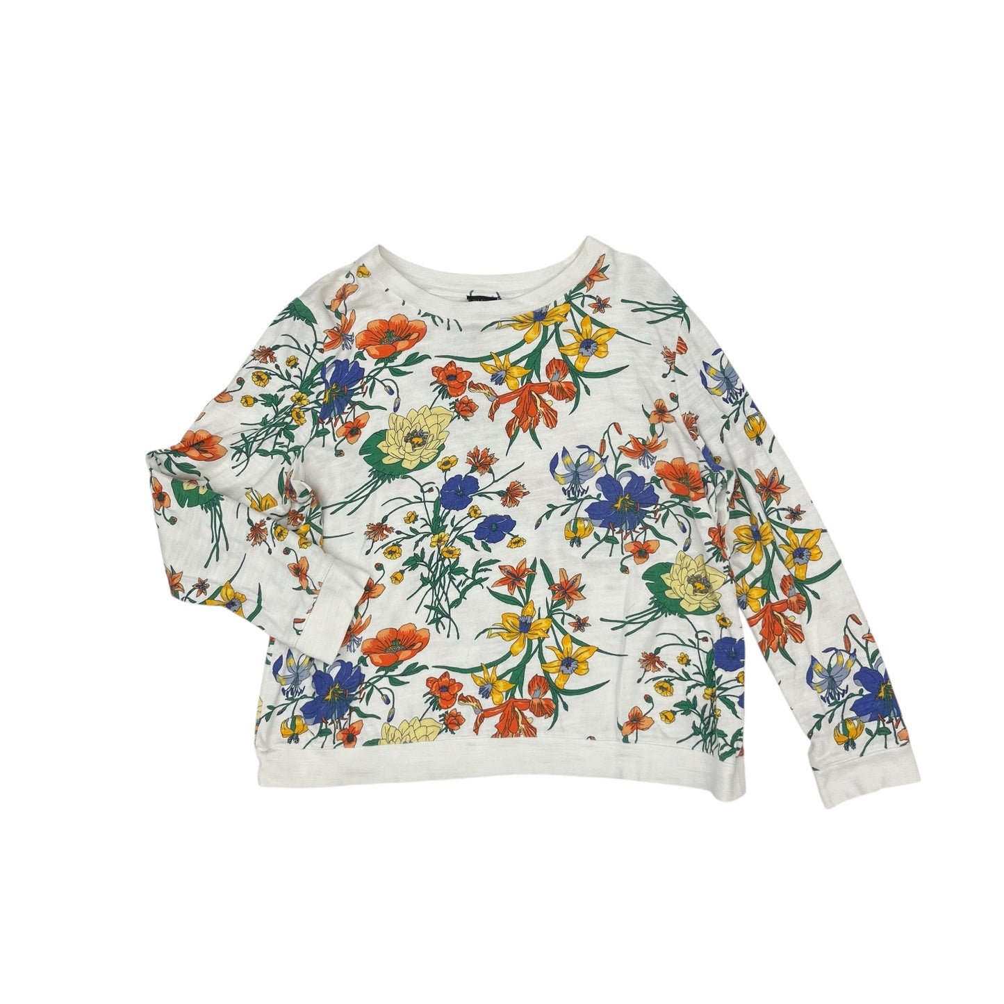Sweatshirt Crewneck By Talbots In Floral Print, Size:Xl