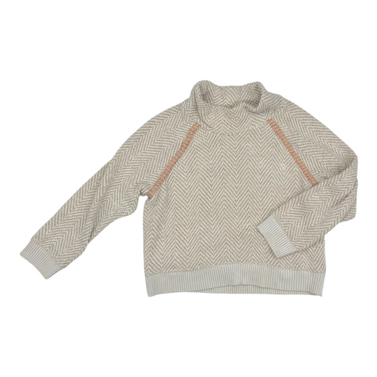 Sweatshirt Crewneck By Anthropologie In Tan & White, Size:S
