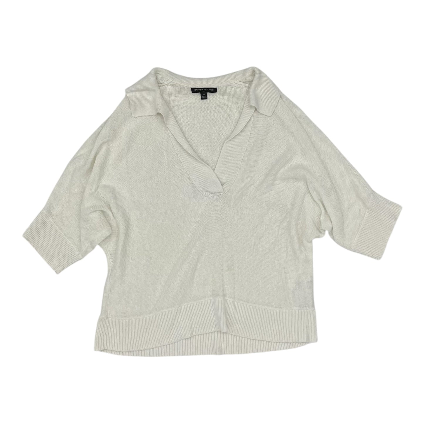 Sweater Ss By Banana Republic In Cream, Size:Xl