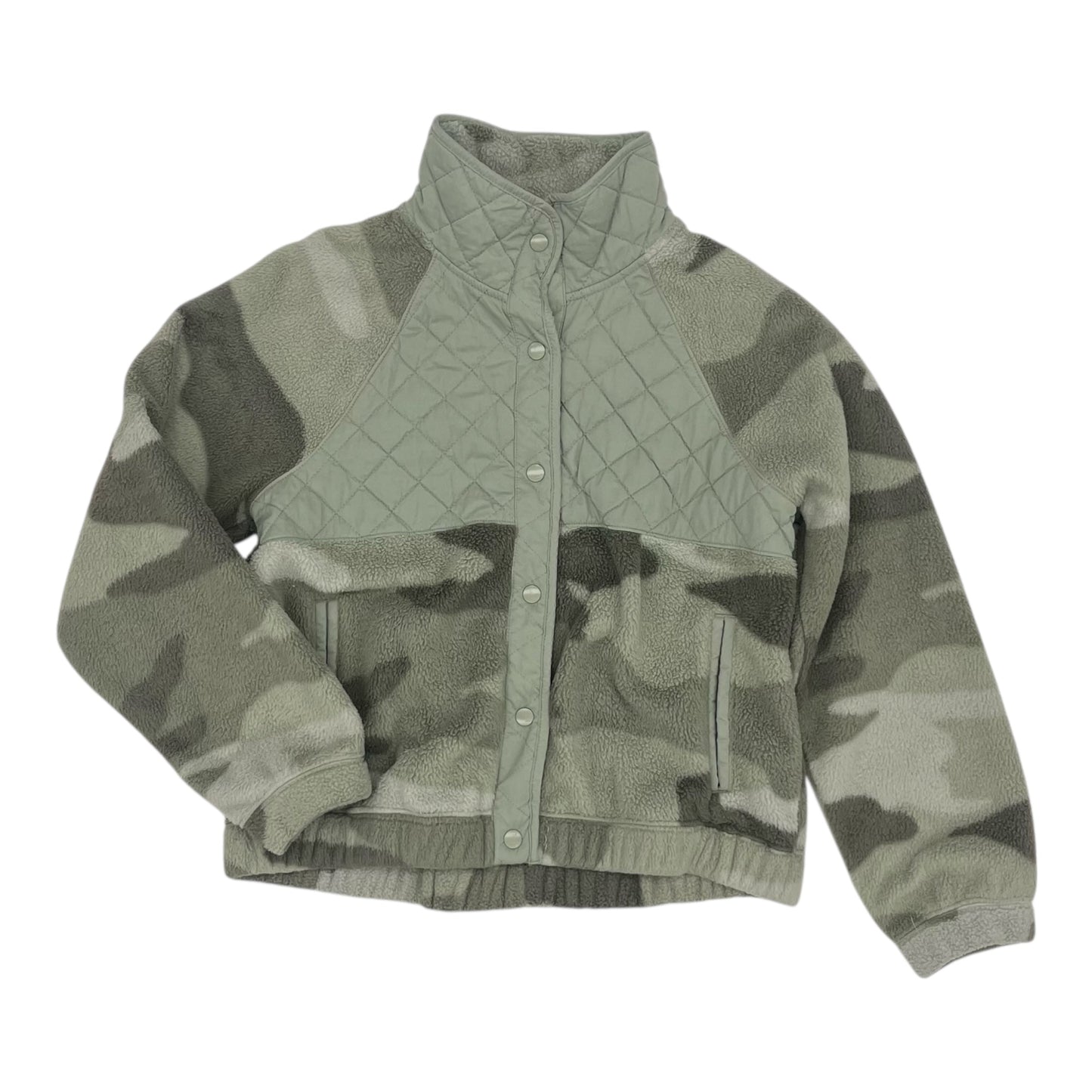 Jacket Faux Fur & Sherpa By Abercrombie And Fitch In Camouflage Print, Size:M