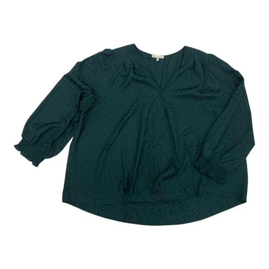 Blouse Ls By Skies Are Blue In Green, Size:3X