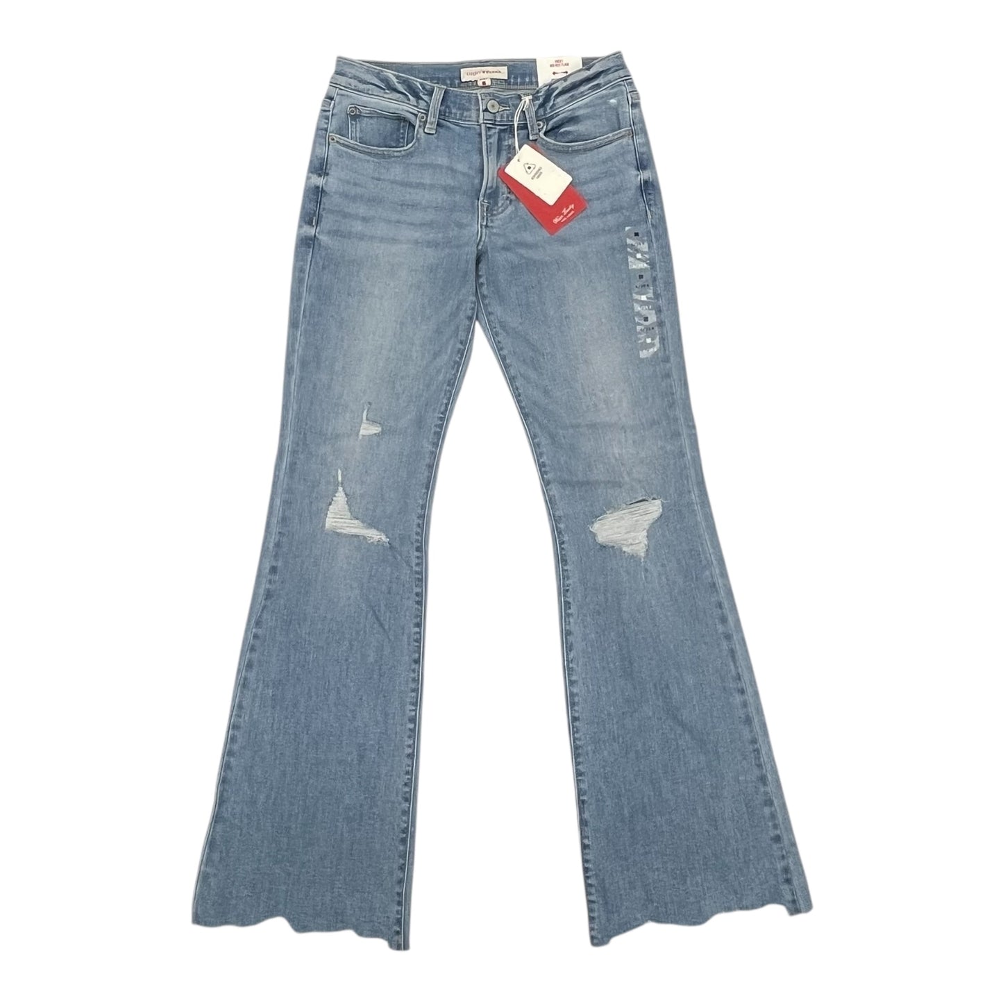 Jeans Flared By Lucky Brand In Blue Denim, Size:6