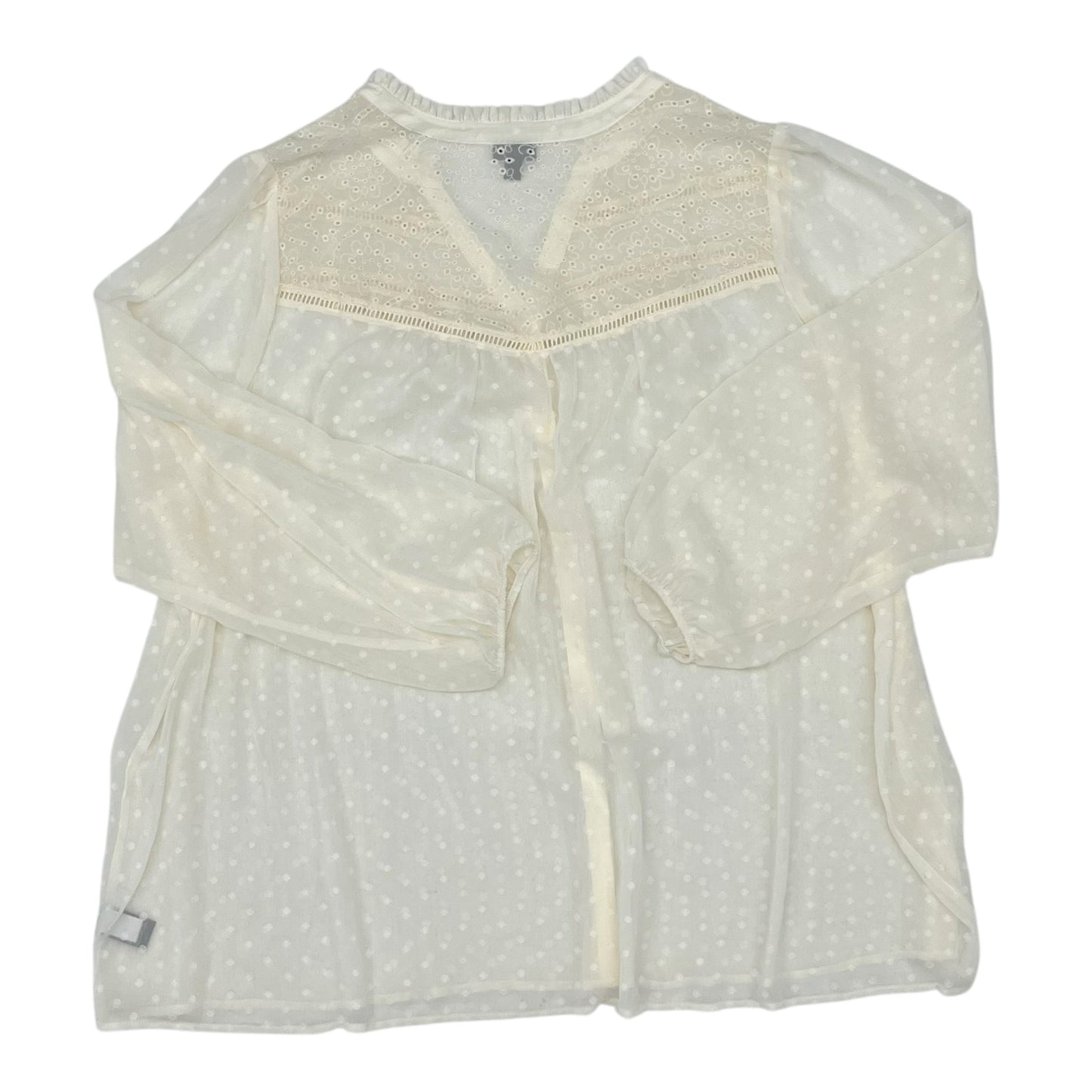 Blouse Ls By Torrid In Cream, Size:5
