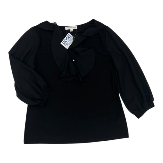 BLOUSE 3/4 SLEEVE by PERSEPTION CONCEPT In BLACK, Size: M