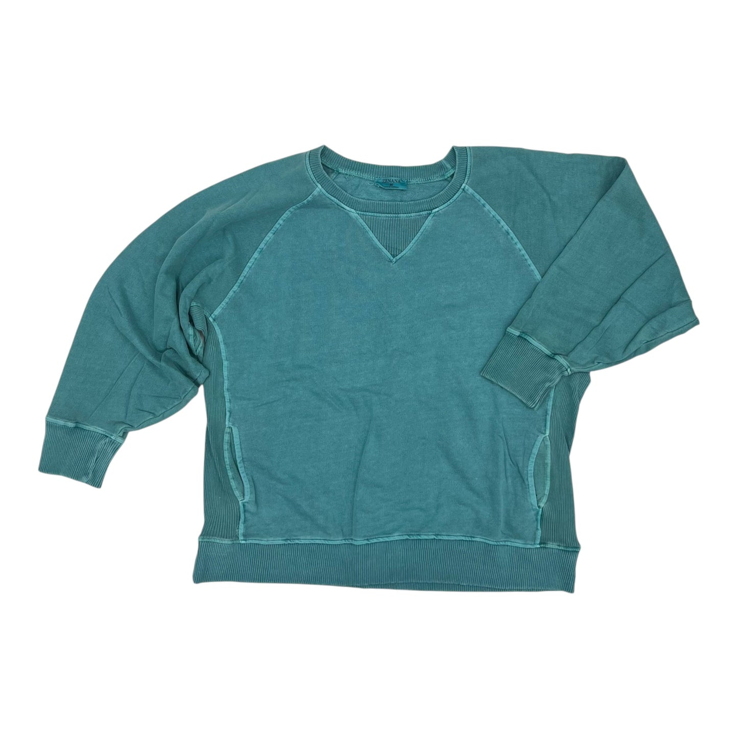 Top Ls By Zenana Outfitters In Teal, Size:3X