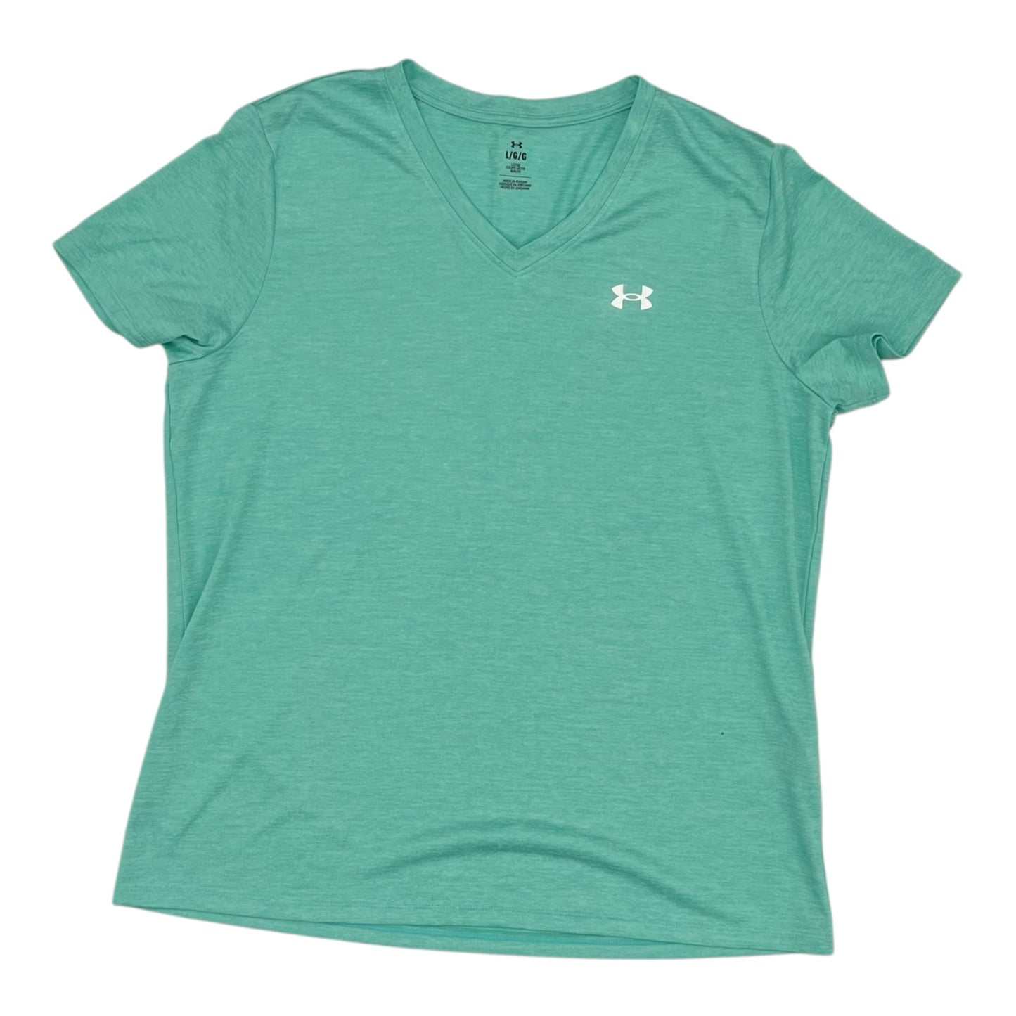 Athletic Top Ss By Under Armour In Aqua, Size:L