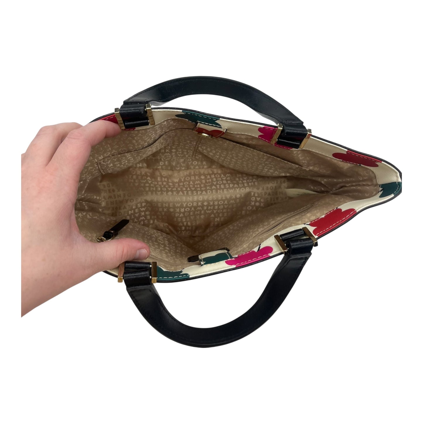 Handbag Designer By Kate Spade In Floral Print, Size:Medium