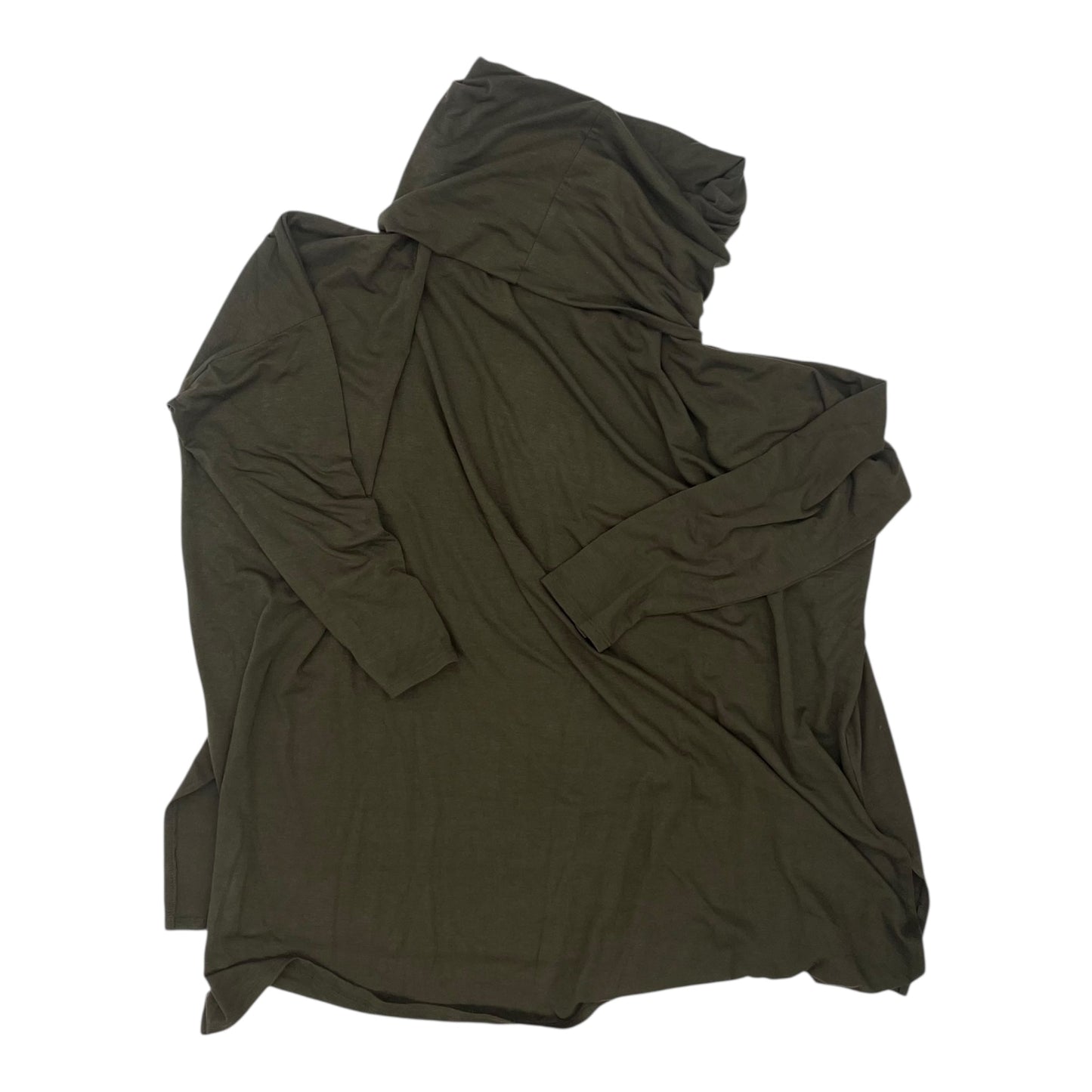 TOP LS by ZENANA OUTFITTERS in GREEN, Size:1X
