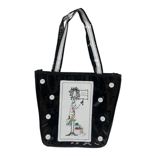 Tote By Clothes Mentor In Black & White, Size:Medium