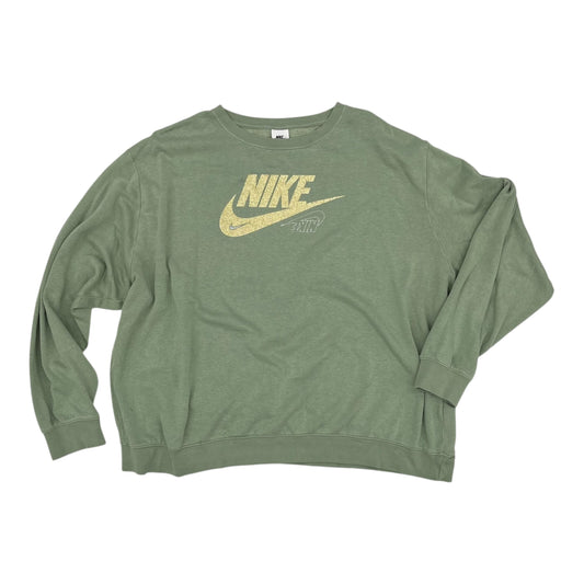 Athletic Sweatshirt Crewneck By Nike Apparel In Green, Size:Xxl
